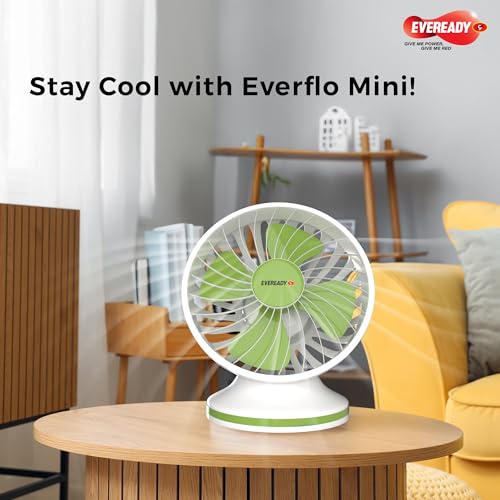 Image of Eveready FE01 Everflo mini Rechargeable Fan, Green