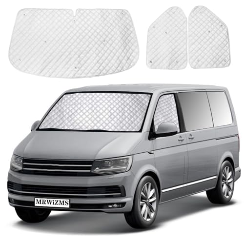 Termicos para Furgonetas VW T5 T6, Parasoles termicos para Furgonetas, Parasol de Aluminio Premium no Tejido con protección...