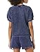 Goodthreads Women's Heritage Fleece Blouson Short-Sleeve Shirt, Washed Navy, XX-Large