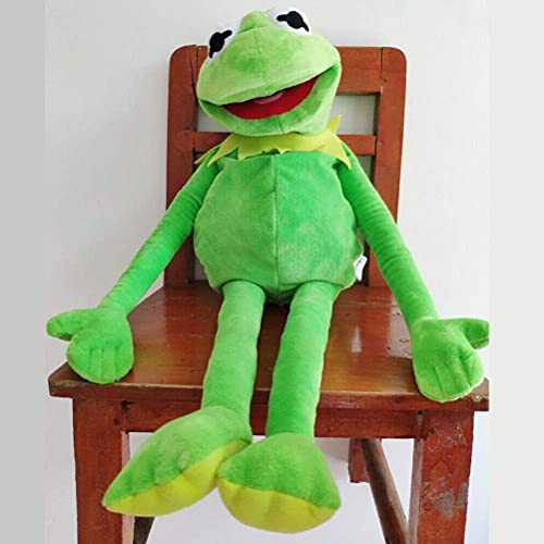 Fantoche de sapo Kermit, sapo macio de pelúcia de pelúcia de 60 cm, sapo macio