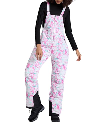 WULFUL Womens Insulated Snow Bibs Waterproof Winter Ski Pants Snowboarding Overalls