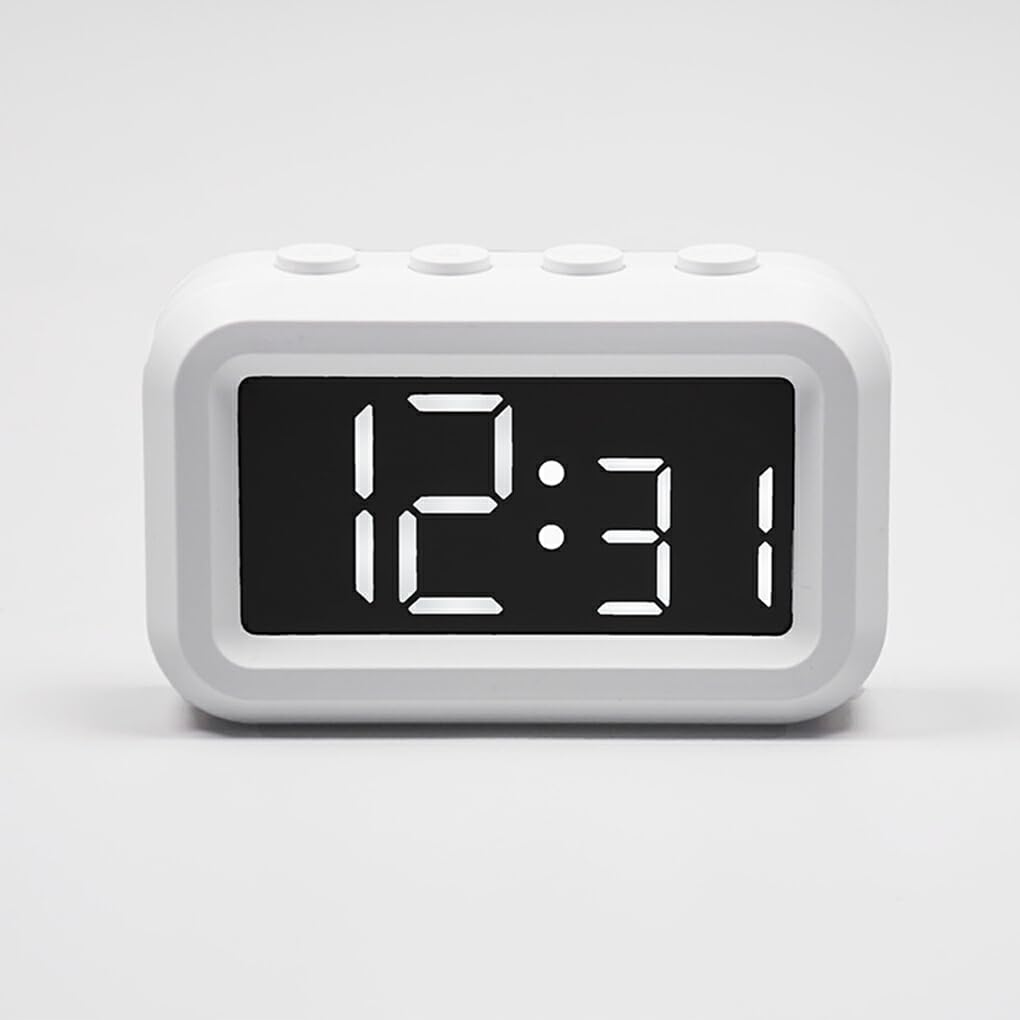 Digitaluhr mit ausziehbarem Ständer. Vielseitige Platzierung. Klares LCD Display für Gute Sichtbarkeit im ganzen Raum, Schwarz
