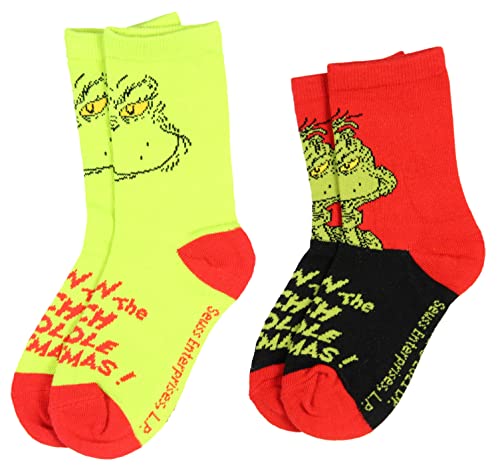 Chaussettes athlétiques Grinch anti-frottement lot de 2 paires taille 7-9 pour pieds sensibles