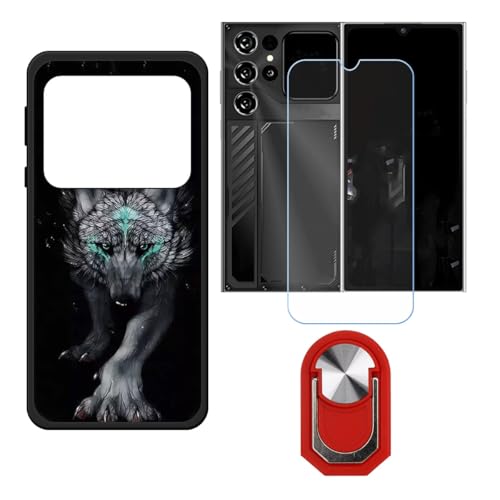 BMPNLSZ �K�p Oukitel C62 GT�p+HD�����K���X�ɓK�����ėpTPU�P�[�X�A�V���J�Q���P�[�X�o���p�[�ی�o�b�N�P�[�X-�ɓK����9�d�x�X�N���C�u�h�~�X�N���[���v���e�N�^(6,88") + ���O���\�Ŕėp�I��360�x��]�\�ȃX�e���g����