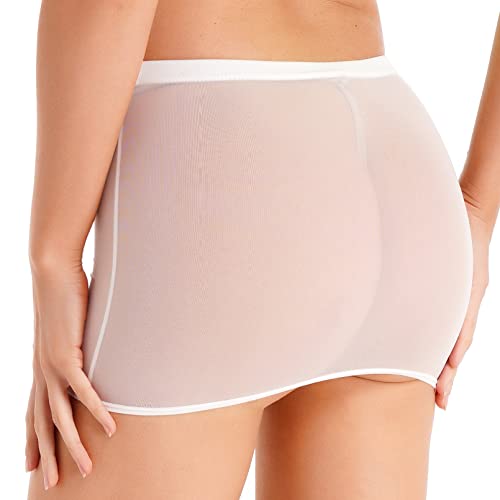 Women's Transparent Mini Skirt Mesh Micro Short Tight Perspective Bodycon Pencil Skirts3
