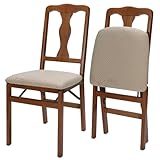 Stakmore Queen Anne Folding Chair Finish, Set of 2, Fruitwood