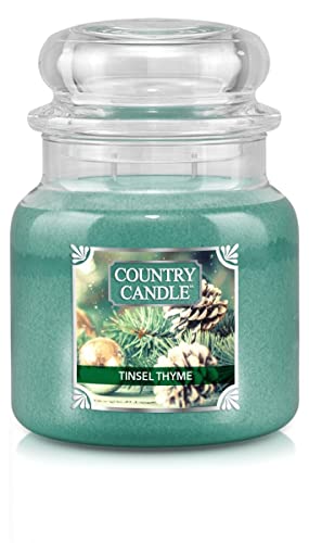 Country Candle - Lametta tomillo, cristal medio (453 g, 2 mechas)