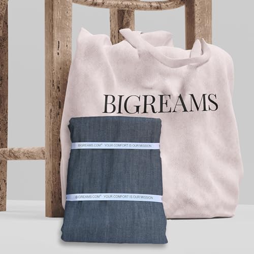 Image of BIGREAMS Unstitched Yarn Dyed Pure Cotton Denim Shirt Fabric - 58 inch Wide