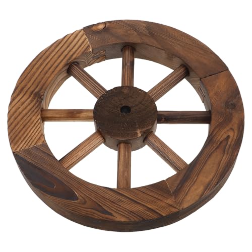 Roue artisanale en bois IMUSINICE objet de décoration vintage