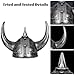 Servllcell Viking Helmet with Horns for Adult,Plastic Norse Barbarian Warrior Hat Medieval Viking Costume,Funny Halloween Party Hat(B)