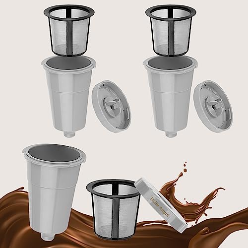 Reusable K Cups for Keurig?Coffee Filters? K Cup Reusable Coffee Pods Compatible with Keurig 1.0, Brew,K-Classic, K-Mini, Coffee or Tea,Universal Fit B30 B40 B50 B60 B70 Series BPA Free-3 Packs