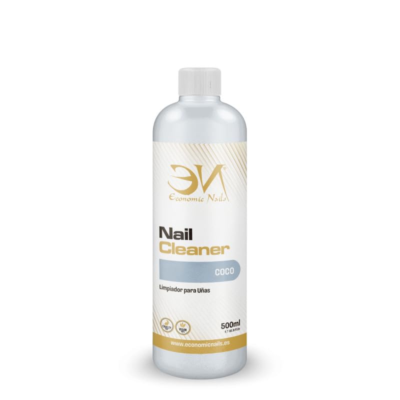 EN Cleanser (Limpiador) Coco 500ml | Para esmaltado permanente y uñas de gel | Eliminar la Capa Adhesiva de Economic Nails