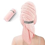 Extra Large Microfiber Hair Towel for Women,Super Soft Anti Frizz & Quick Dry for Curly Hair,Ultra Absorbent Hair Wrap Towels for Long,Thick,Wet Hair 24x42 Inches (Pink)