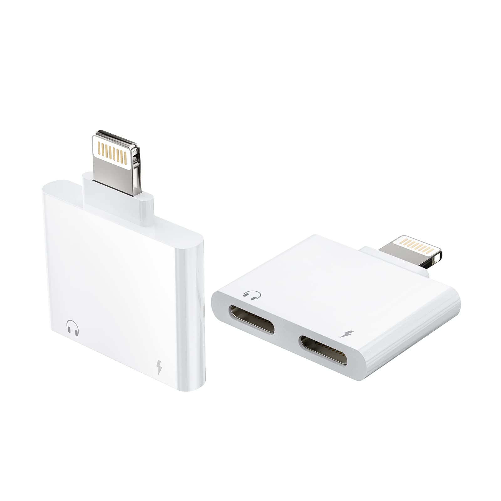 アイフォンライトニングイヤホン変換アダプター(2in1)コード（2パック） アップルLightningヘッドホン同時きゅうそく充電繋ぐ分岐ケーブルプラグアクセサリーiPhone Auxイヤフォンジャック急速充電器二股スプリッターあいふぉんいやほんじゃっくけーぶるあだぷたーApple MFI認証対応iPhone 14 12 ProMax 13 WXZY