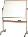 BestRite 48 x 60 Inches Deluxe Reversible Porcelain Markerboard with Light Oak Wood Frame (668WF-DD)