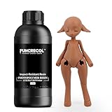 FUNCECOL Impact-Resistant 3D Printer Resin for Tan BJD Model with Wear-Resistant, High Precision Low Friction Matte Finish 3D Printing Resin for LCD/DLP/MSLA Resin 3D Printer Brown,1000g