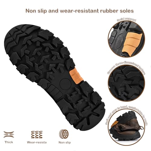 Mens Loafers Casual Slip On Leather Lightweight Shoes, Water-Resistant Non Slip Breathable Modern Dress Business Walking Shoes for Wedding Hiking4