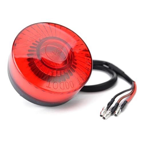 Luz de freno trasera LED universal 12V faro trasero redondo rojo para moto Chopper Bobber ATV UTV