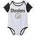 Outerstuff NFL Newborn Infants 0-18M Newsest Fan 3 Pack Creeper Bodysuit Romper Set (Pittsburgh Steelers, 6/9 Months)