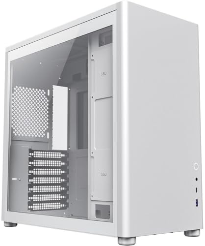 GameMax Spark Pro Gaming Cube, ATX Modular Gaming PC Gehäuse, Dual Tempered Glass Seitenteile, USB 3.0 - Typ C | Weiß
