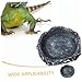 POPETPOP 2pcs Small Reptile Feeding Dish Water and Food Bowls for Turtles Lizards Snakes Edges Indoor Outdoor Use Design for Gecko and Reptile Care