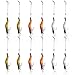 WANBY Artificial Silicone Soft Bait Set Luminous Swimbait Shrimp Fishing Lure with Hooks Fishing Tackle Freshwater/Saltwater（12pcs/lot 8.5cm 6g）
