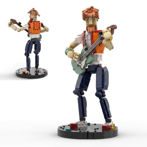 Rock Guitarist Building Set Poseable Vintage Custom 658Pcs Stage Art