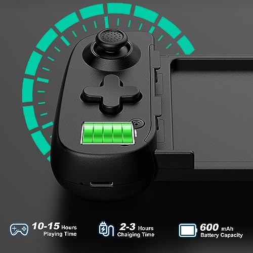 Wireless Controller for iPhone/Android/PC/iPad/Tablet/APPL Arcade MFi Games/Switch/PS4, Support Streaming on PS5/PS4/Xbox/PC Console, Cloud Gaming Gamepad Joystick - Turbo/6-Axis Gyro/Dual Motors - 5