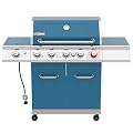 Royal Gourmet GA5403B 5-Burner Propane Gas Grill with Side Burner & Warming Rack, Outdoor BBQ Grill with 74,000 BTUs Output & 738 Sq. In. Cooking Area for Outdoor Barbecue, Blue