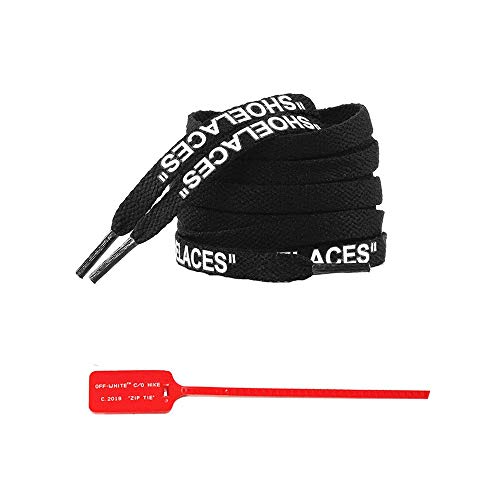 Shoelace Flat with Zip Tie Off White Sneakers Boots Unisex Shoelaces Men Women