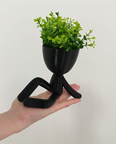 Vasinhos BBB 20, Quarteto, Com flores artificiais - Decoração Sala (2 Preta)