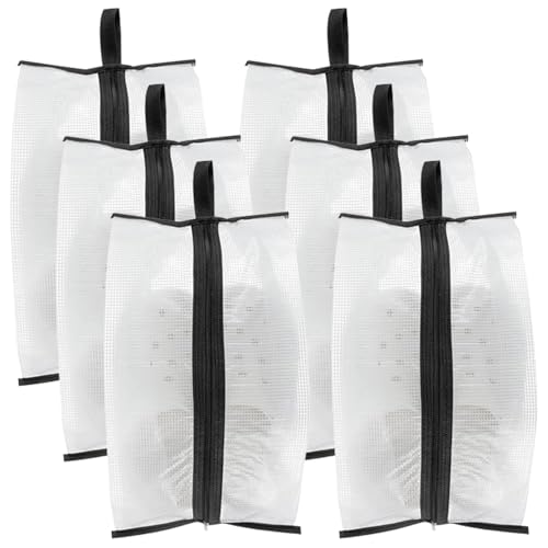 Ziyonix 6 Pcs Bolsa Zapatos Bolso a Prueba de Polvo Zapatillero Bolsas para Guardar Zapatos Impermeable con Cremallera y Asa para Zapatos Ropa