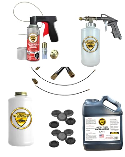 woolwax 1 Gallon Black Undercoating Kit Bundle w/PRO Gun& 2 Wands.