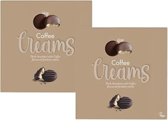 Whittakers Orange Creams,Coffee Creams,Strawberry Creams,Peppermint Creams Chocolate Gift Boxes 90g 2 x Boxes, Coffee Creams Box 90g