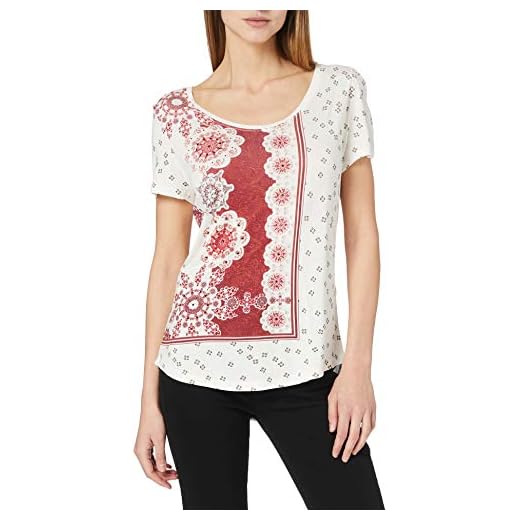 Desigual TS_Estambul Camiseta, Blanco, XL para Mujer
