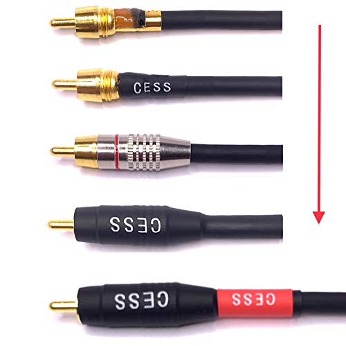 Image of CNCESS CESS-075-1f Heavy Duty Waterproof Phono RCA Male to Male Patch Cable (1 FT)