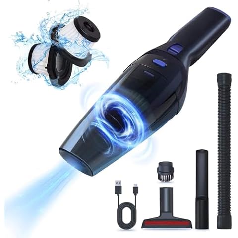 SEALON Handheld Vacuum Cordless ：10000PA Handheld Car Vacuum Cleaner, car Vacuum Cordless Rechargeable - Portable Vacuum Cleaner for Car, Home, Office, and pet Hair Cleaning - USB Charging Cover