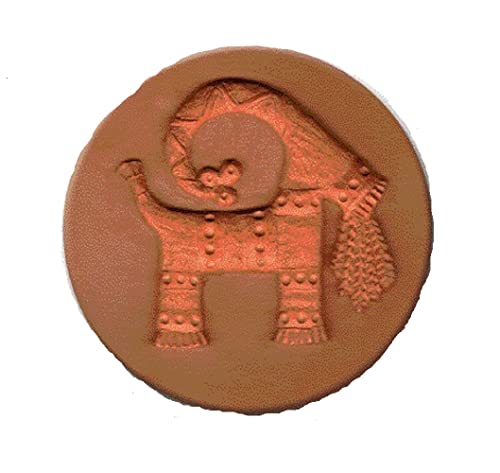 RYCRAFT 2 inch Round Cookie Stamp with Handle & Recipe Booklet-SWEDISH YULE GOAT  