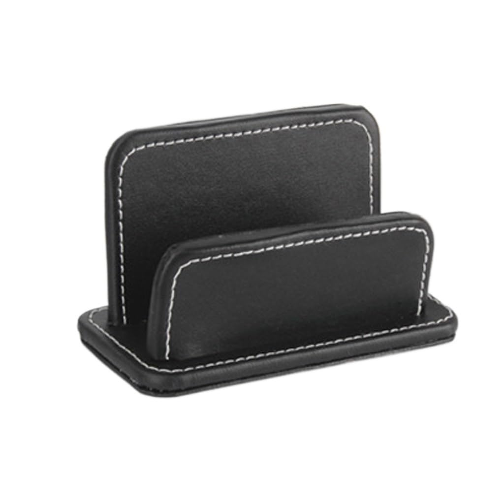 MOBYGKFY Leather Card Business Holder Name Desktop Stationery Ornaments Office Supplies