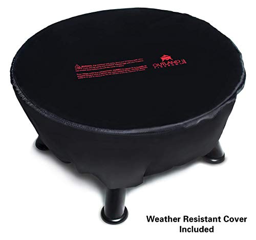 Outland Living Firebowl Smokeless Fire Pit, Round Outdoor Portable Propane Gas Fire Pit with UV and Weather Resistant Durable Cover, 24-Inch Diameter 58,000 BTU, Black, 883 Mega, For Outside Use by Outland Living - Image 7