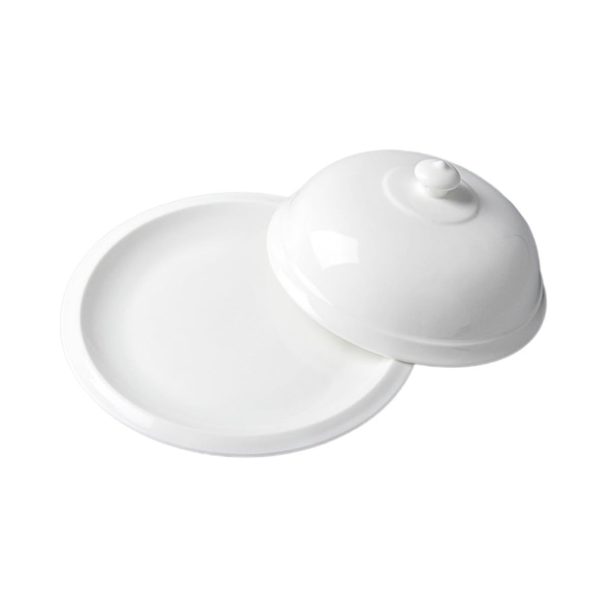 Keramik Dessertteller mit Deckel, Flacher Speiseteller