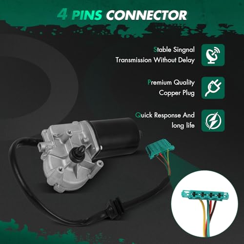 Image of SCITOO Front Windshield Wiper Motor Replacement for Mercedes for C-Class (W202) 1993>2000,for Mercedes for C-Class (S202) 1996>2001 Wiper Motor 2028202408 4 Pins