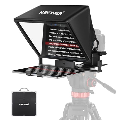 NEEWER Teleprompter X14 II with Upgraded Height Adjustable Camera Mount