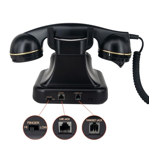 Téléphone terrestre vintage noir le cadeau idéal pour amateurs d'objets rétro - 3
