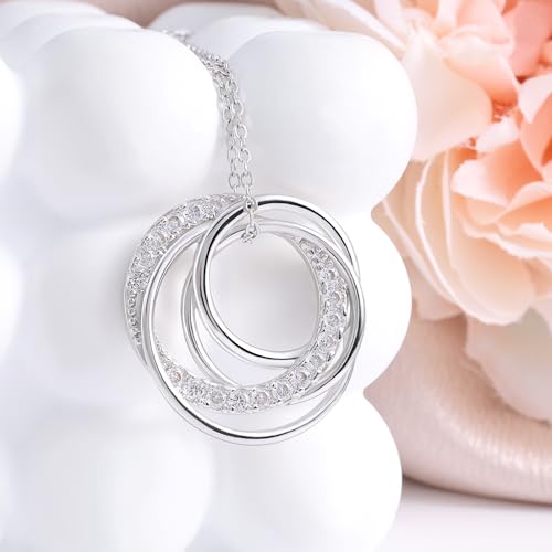 Image of Sterling Silver Pendant Necklace Charms Hypoallergenic Fashion Jewelry Dainty Valentines Day Birthday Gift for Women