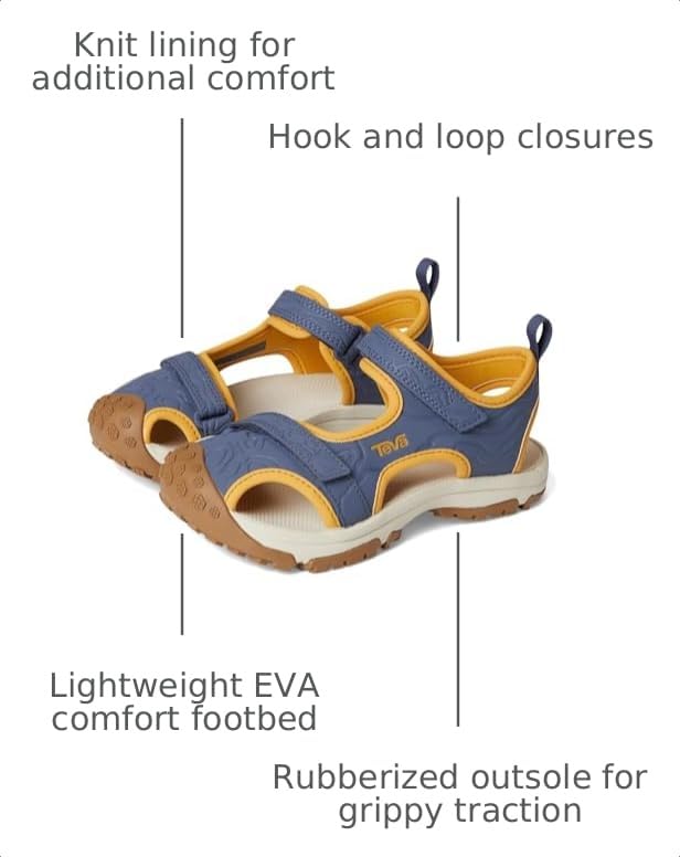 Teva Boy's Toachi Hydratrek (Toddler/Little Big Kid) Sport Sandal, Crown Blue, 4 - image 3