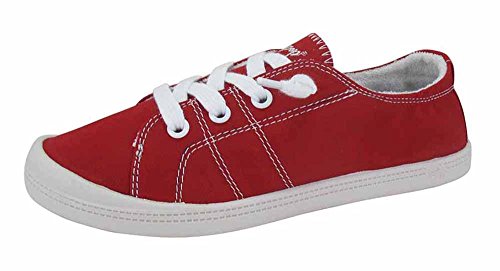 Jellypop Women's Dallas Sneaker Red Canvasfashion-Sneakers 9.5 B(M) US