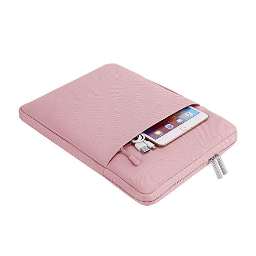 Image of MOSISO Laptop Sleeve Case with Corner Protection Compatible with 13-13.3 inch MacBook Pro, MacBook Air, Surface Laptop 3 /2 /1 13.5, Lenovo Dell Toshiba HP ASUS Acer, Polyester Briefcase Bag, Pink