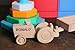 Personalized Wooden TRACTOR, Trailer Toy, WOODEN TOY, Push Toy,Baby Shower Gift, Friend’s Baby, Baptism Gift, CHRISTMAS GIFT