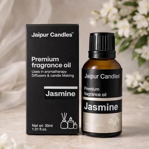 Image of Fragrance Oil | 30 ml | Aroma Oil for Home Fragrance | Best for Aromatherapy | Use in Diffusers, Candles, Air Fresheners (30ML, Jasmine)